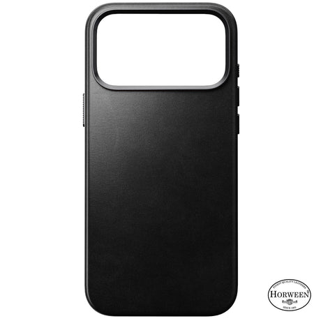 Nomad iPhone 17 Pro Max/iPhone 18 Pro Max Kuori Traditional Leather Case Horween Musta