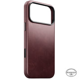 Nomad iPhone 17 Pro Max/iPhone 18 Pro Max -kuori Traditional Leather Case Horween Burgundy