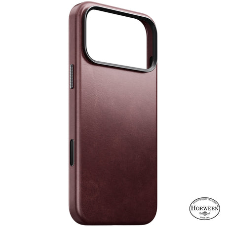 Nomad iPhone 17 Pro Max/iPhone 18 Pro Max -kuori Traditional Leather Case Horween Burgundy