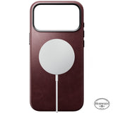Nomad iPhone 17 Pro Max/iPhone 18 Pro Max -kuori Traditional Leather Case Horween Burgundy