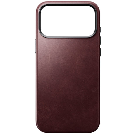 Nomad iPhone 17 Pro Max/iPhone 18 Pro Max -kuori Traditional Leather Case Horween Burgundy