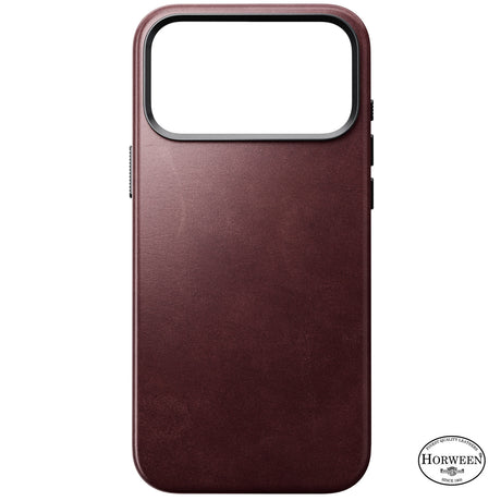 Nomad iPhone 17 Pro Max/iPhone 18 Pro Max -kuori Traditional Leather Case Horween Burgundy