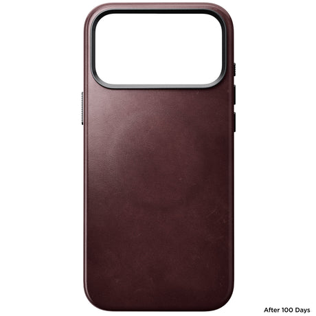Nomad iPhone 17 Pro Max/iPhone 18 Pro Max -kuori Traditional Leather Case Horween Burgundy