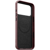 Nomad iPhone 17 Pro Max/iPhone 18 Pro Max -kuori Traditional Leather Case Horween Burgundy