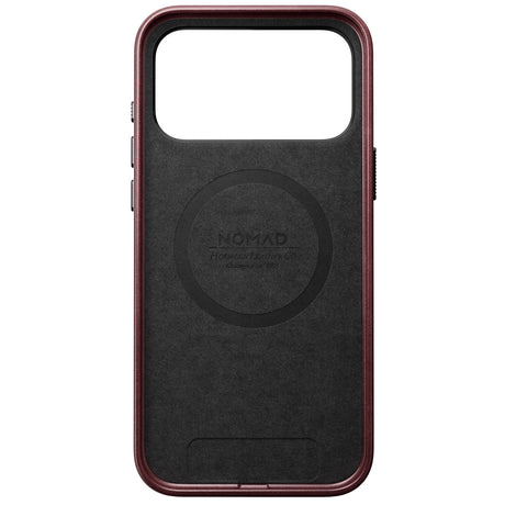 Nomad iPhone 17 Pro Max/iPhone 18 Pro Max -kuori Traditional Leather Case Horween Burgundy