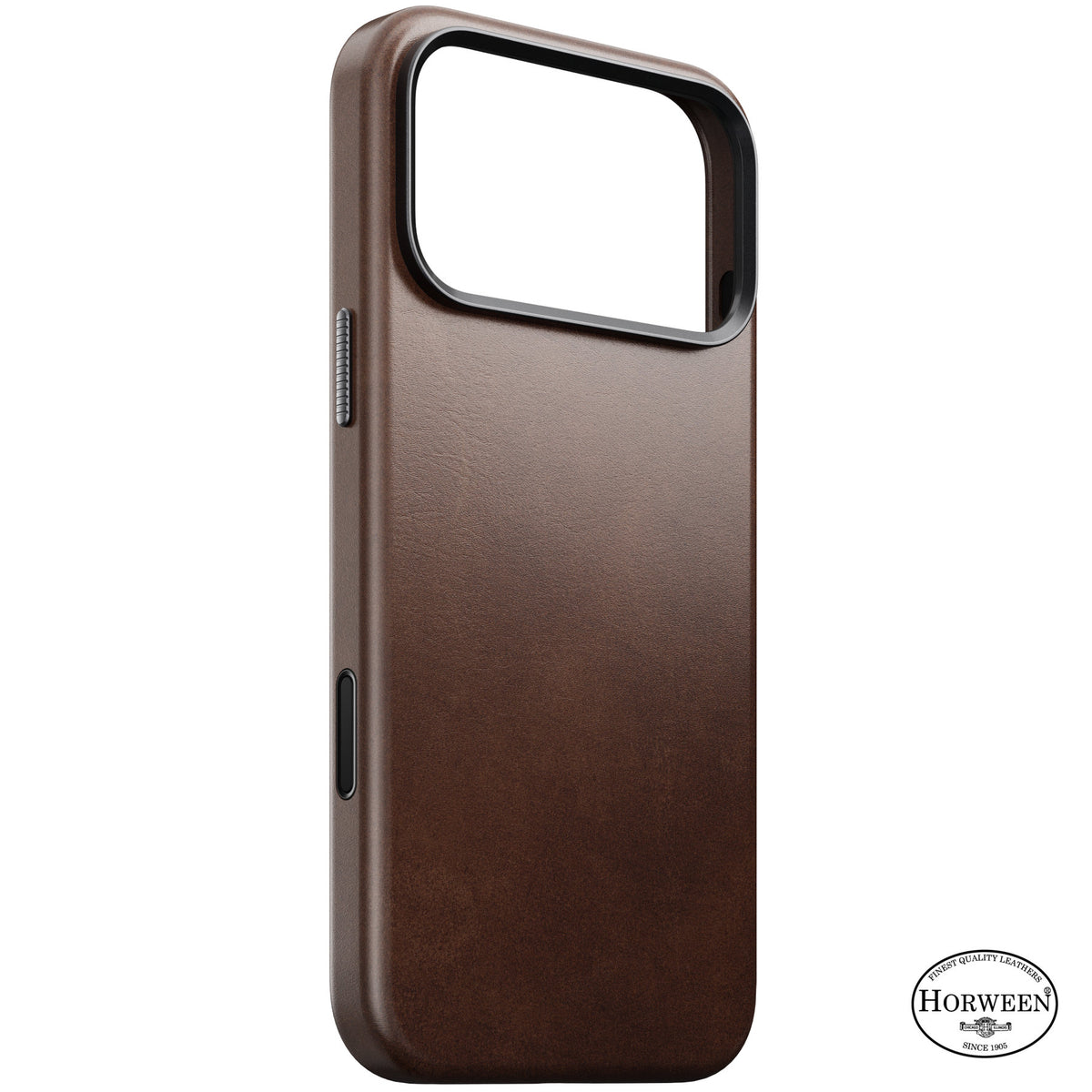 Nomad iPhone 17 Pro Max/iPhone 18 Pro Max -kuori Traditional Leather Case Horween Rustic Brown