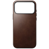 Nomad iPhone 17 Pro Max/iPhone 18 Pro Max -kuori Traditional Leather Case Horween Rustic Brown