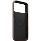 Nomad iPhone 17 Pro Max/iPhone 18 Pro Max -kuori Traditional Leather Case Horween Rustic Brown