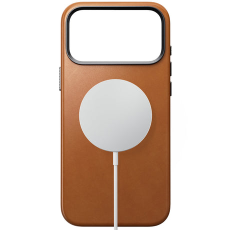 Nomad iPhone 17 Pro Max/iPhone 18 Pro Max -kuori Traditional Leather Case Horween Saddle