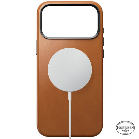 Nomad iPhone 17 Pro Max/iPhone 18 Pro Max -kuori Traditional Leather Case Horween Saddle