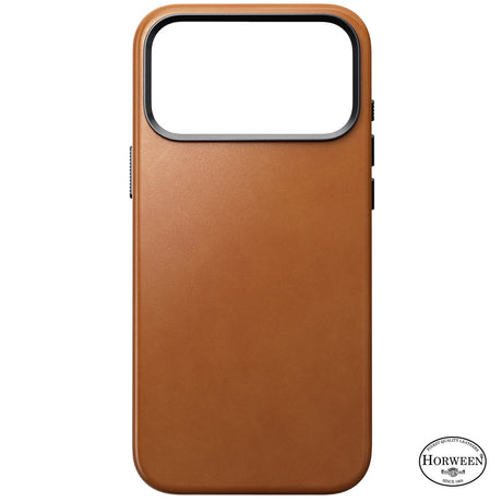 Nomad iPhone 17 Pro Max/iPhone 18 Pro Max -kuori Traditional Leather Case Horween Saddle