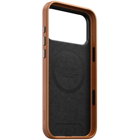 Nomad iPhone 17 Pro Max/iPhone 18 Pro Max -kuori Traditional Leather Case Horween Saddle