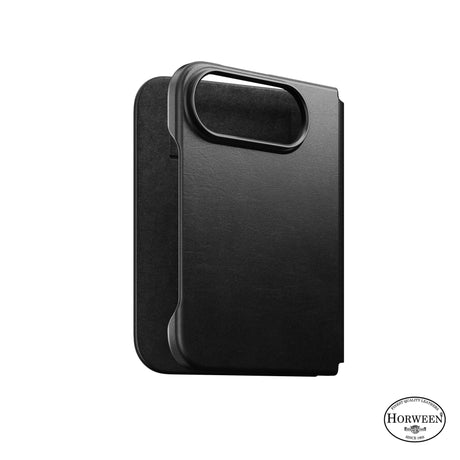 Nomad iPhone Duo Kotelo Traditional Leather Folio Horween Musta