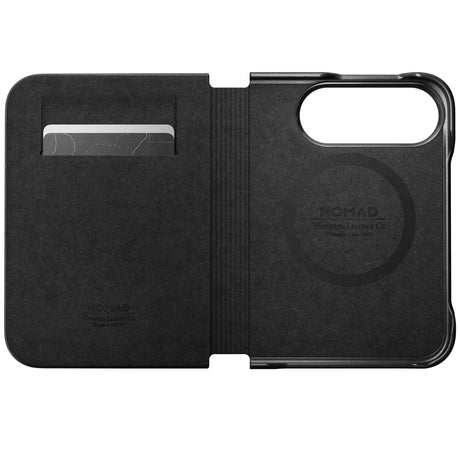 Nomad iPhone Duo Kotelo Traditional Leather Folio Horween Musta
