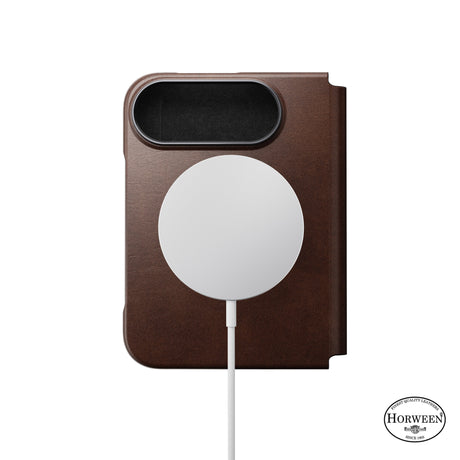 Nomad iPhone Duo Kotelo Traditional Leather Folio Horween Rustic Brown
