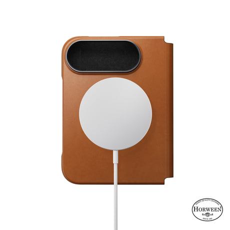 Nomad iPhone Duo Kotelo Traditional Leather Folio Horween Saddle