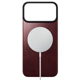 Nomad iPhone 17 Pro Max/iPhone 18 Pro Max Kuori Mag-nahkainen takaosa Burgundy