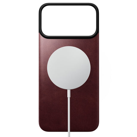 Nomad iPhone 17 Pro Max/iPhone 18 Pro Max Kuori Mag-nahkainen takaosa Burgundy