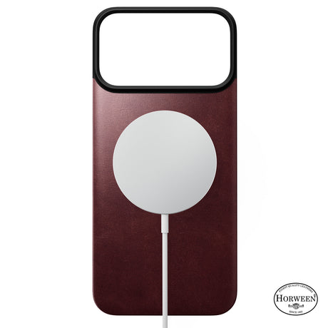 Nomad iPhone 17 Pro Max/iPhone 18 Pro Max Kuori Mag-nahkainen takaosa Burgundy