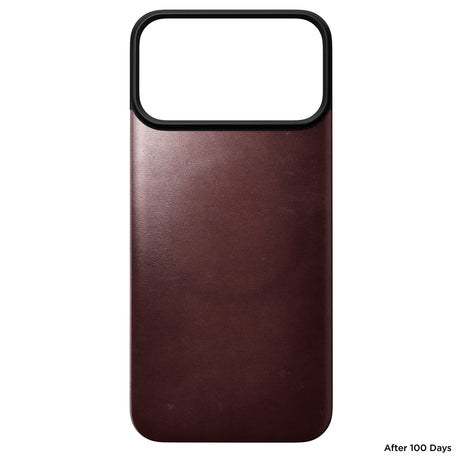 Nomad iPhone 17 Pro Max/iPhone 18 Pro Max Kuori Mag-nahkainen takaosa Burgundy