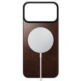 Nomad iPhone 17 Pro Max/iPhone 18 Pro Max Kuori Mag-nahkainen takaosa Rustic Brown