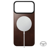 Nomad iPhone 17 Pro Max/iPhone 18 Pro Max Kuori Mag-nahkainen takaosa Rustic Brown