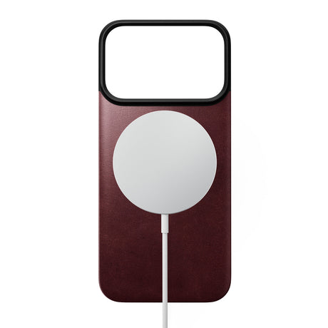 Nomad iPhone 17 Pro/iPhone 18 Pro Kuori Mag-nahkainen takaosa Burgundy