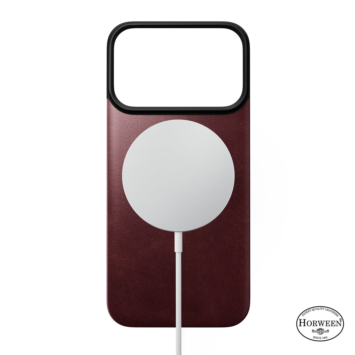 Nomad iPhone 17 Pro/iPhone 18 Pro Kuori Mag-nahkainen takaosa Burgundy