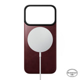 Nomad iPhone 17 Pro/iPhone 18 Pro Kuori Mag-nahkainen takaosa Burgundy