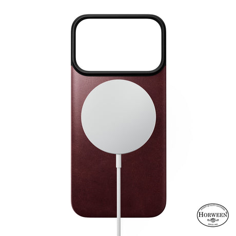 Nomad iPhone 17 Pro/iPhone 18 Pro Kuori Mag-nahkainen takaosa Burgundy