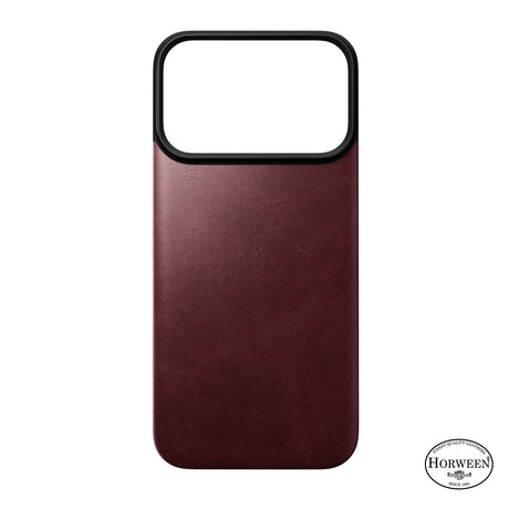 Nomad iPhone 17 Pro/iPhone 18 Pro Kuori Mag-nahkainen takaosa Burgundy