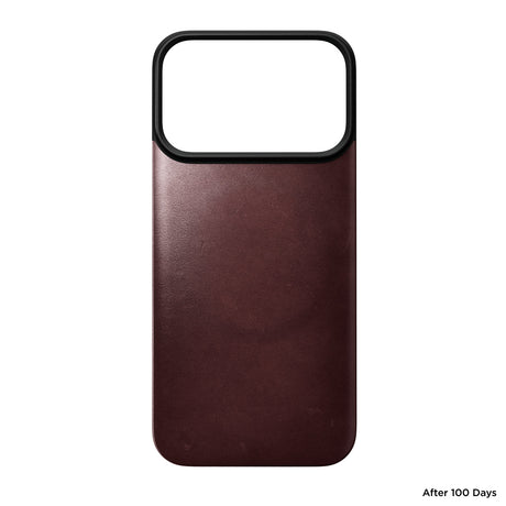 Nomad iPhone 17 Pro/iPhone 18 Pro Kuori Mag-nahkainen takaosa Burgundy