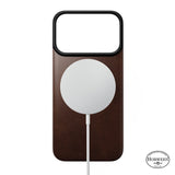 Nomad iPhone 17 Pro/iPhone 18 Pro Kuori Mag-nahkainen takaosa Rustic Brown