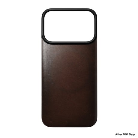 Nomad iPhone 17 Pro/iPhone 18 Pro Kuori Mag-nahkainen takaosa Rustic Brown