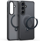Torras Samsung Galaxy S26 Plus Kuori Ostand Q3 Spin Obsidianmusta