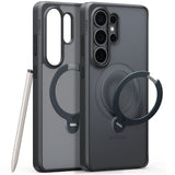Torras Samsung Galaxy S26 Ultra Kuori Ostand Q3 Spin Obsidian Black