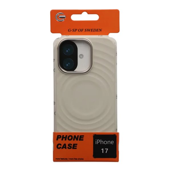 iPhone 17 kuori silikoni MagSafe beige