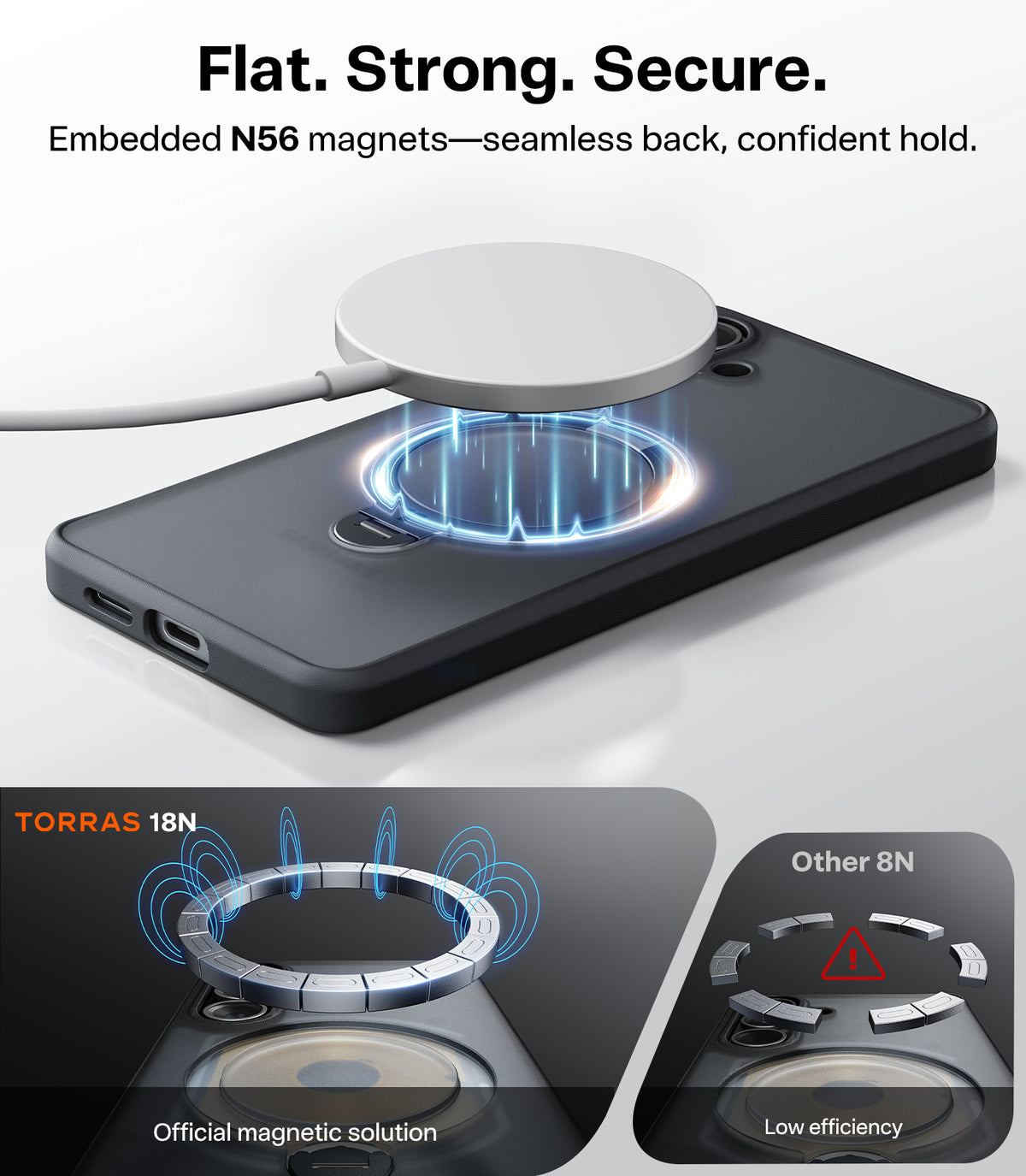 Torras Samsung Galaxy S26 Kuori Ostand Q3 Spin Obsidianmusta