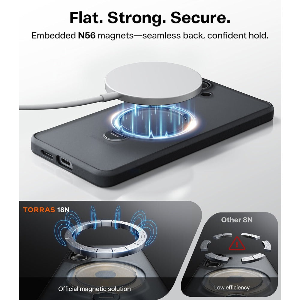 Torras Samsung Galaxy S26 Kuori Ostand Q3 Spin Obsidianmusta