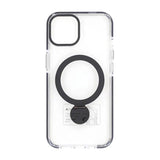 iPhone 13/14 Kuori Rengasteline MagSafe Kirkas Musta