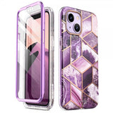 Supcase iPhone 14 Plus -kuori, Cosmo Purple Marble