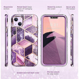 Supcase iPhone 14 Plus -kuori, Cosmo Purple Marble