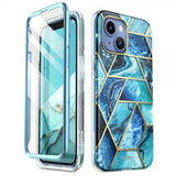 Supcase iPhone 14 Plus -suojakuori, Cosmo Blue Marble