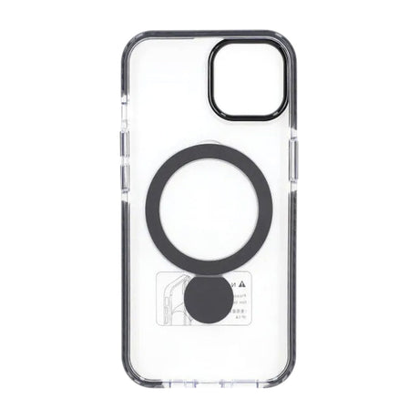 iPhone 13/14 Kuori Rengasteline MagSafe Kirkas Musta