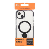 iPhone 13/14 Kuori Rengasteline MagSafe Kirkas Musta