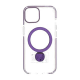iPhone 15 -kuoret sormustelineellä MagSafe, violetti