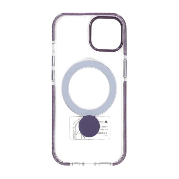 iPhone 15 -kuoret sormustelineellä MagSafe, violetti