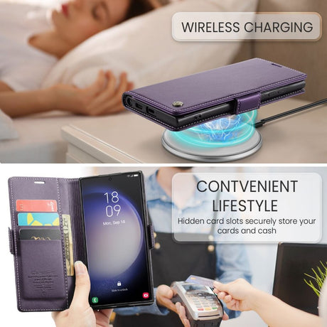 CaseMe Samsung Galaxy S24 Ultra Kotelo 023 Series Violetti