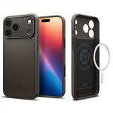 Spigen iPhone 17 Pro Thin Fit MagFit Gunmetal -suojakuori