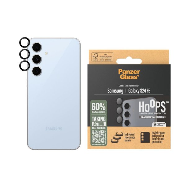 PanzerGlass Samsung Galaxy S24 FE Kamerasuojus Hoops Musta